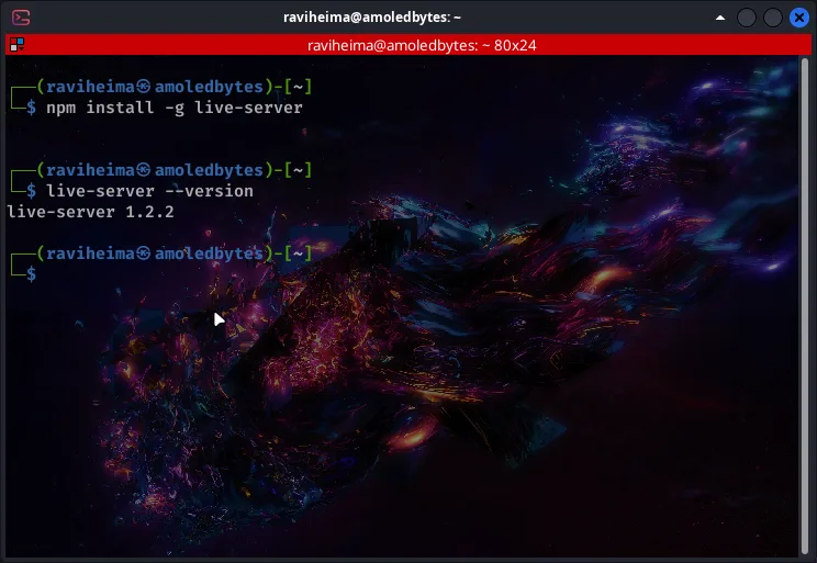 Nodejs verification on terminal